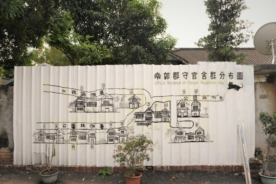 由南郭國小師生所描繪的文資地圖。（攝影／蕭文杰）