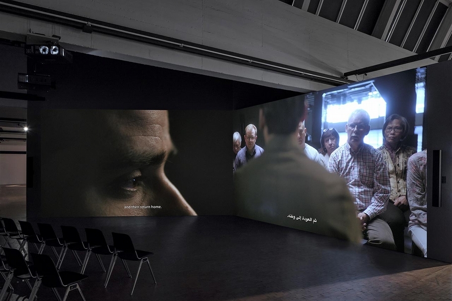 馬利歐．普法依弗爾（Mario Pfeifer）於柏林藝術學院展出作品《再一次》（Again/ Noch einmal）。（攝影／Timo Ohler）