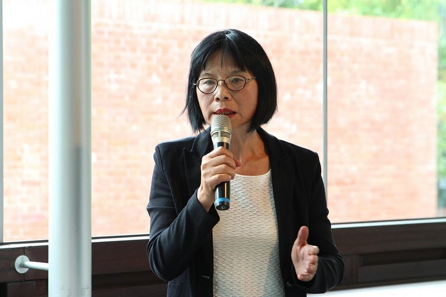 典藏藝術家庭社長簡秀枝。（攝影／吳怡臻）