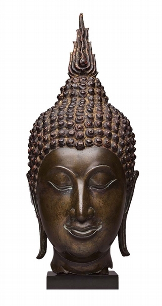 圖4 約1350至1450年間泰國〈佛頭塑像〉，館藏編號B60S197+。©Asian Art Museum。