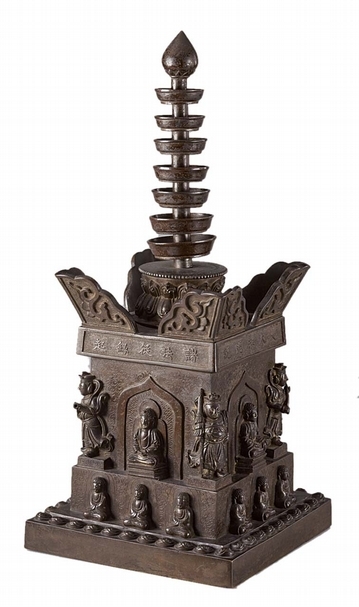 圖2 約18世紀清代中國〈舍利佛塔〉，館藏編號B61B13+。©Asian Art Museum。