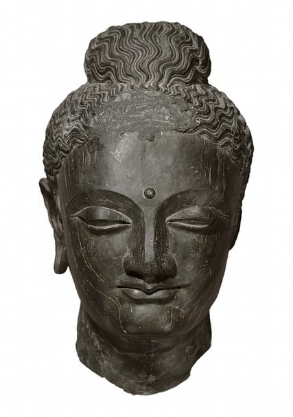 圖3 約4至5世紀間巴基斯坦〈佛頭雕像〉，館藏編號B60S419。©Asian Art Museum。