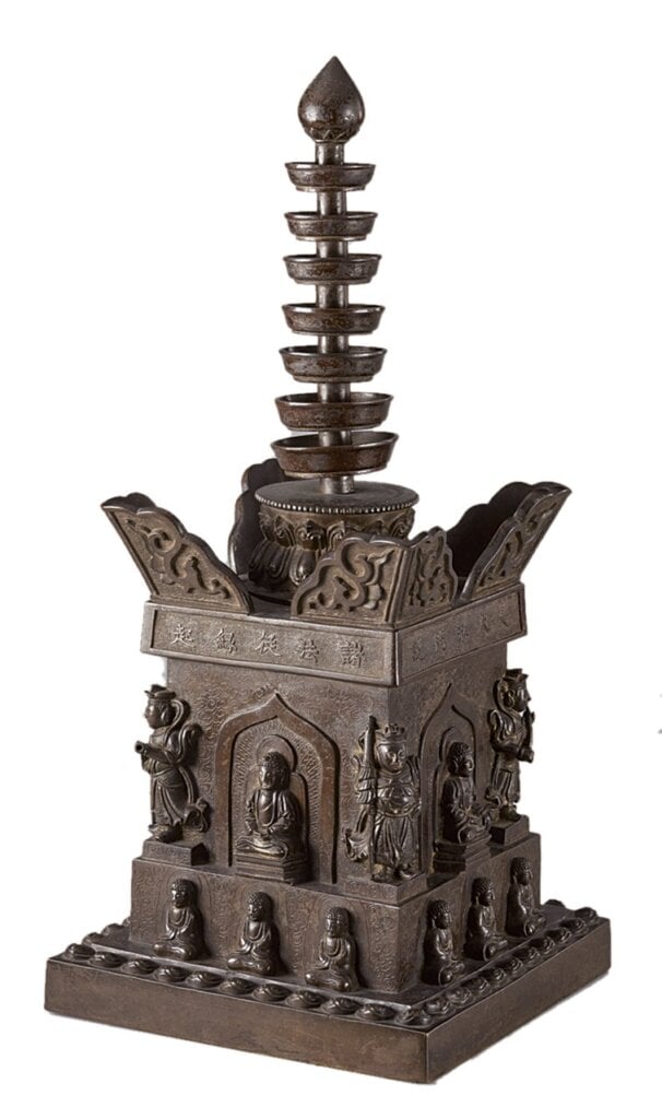 約18世紀清代中國〈舍利佛塔〉，館藏編號B61B13+。©Asian Art Museum。