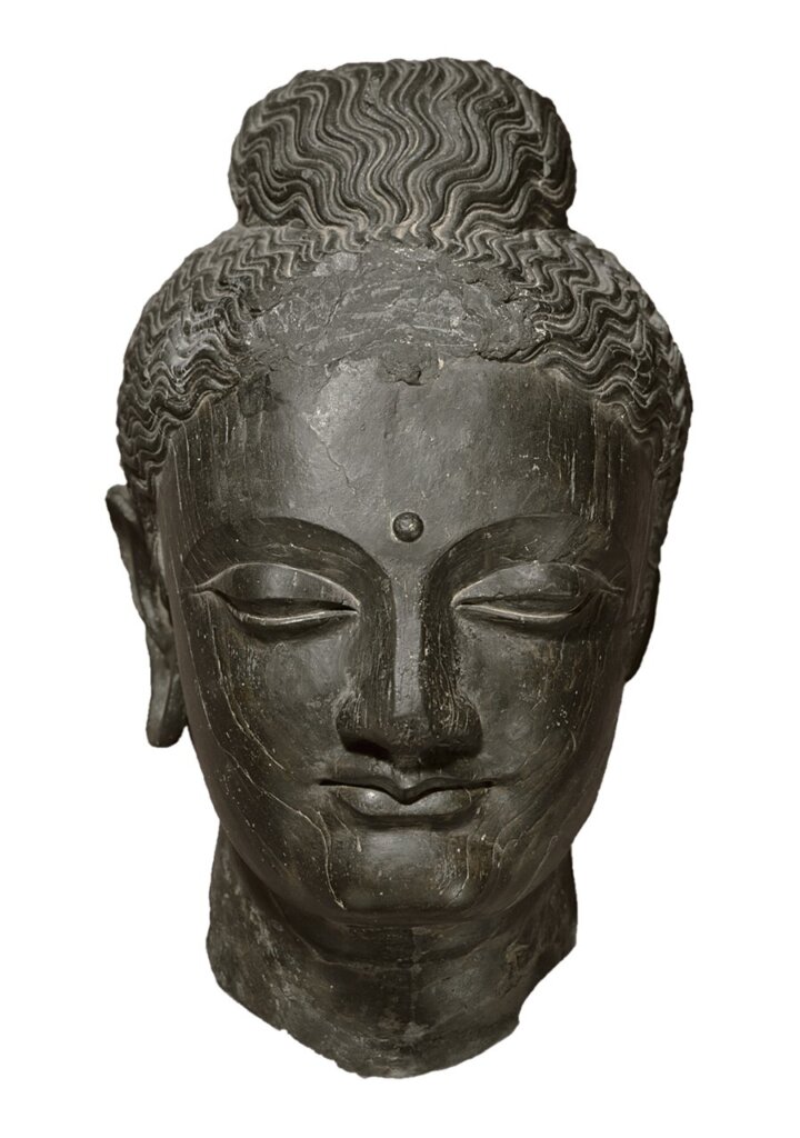 約4至5世紀間巴基斯坦〈佛頭雕像〉，館藏編號B60S419。©Asian Art Museum。