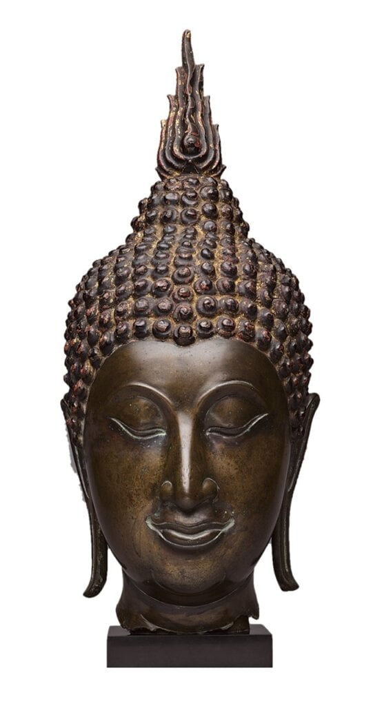 約1350至1450年間泰國〈佛頭塑像〉，館藏編號B60S197+。©Asian Art Museum。