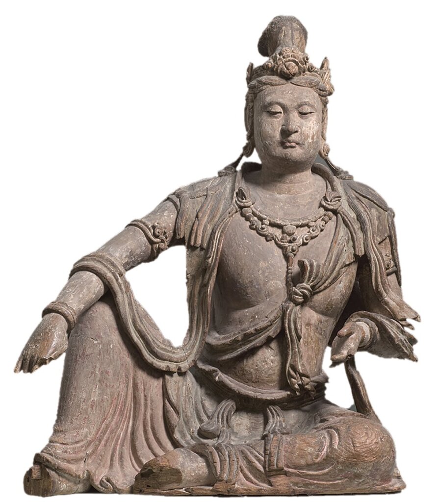 約1100至1200年間宋代中國〈觀音菩薩半跏坐像〉，館藏編號B60S24+。©Asian Art Museum。