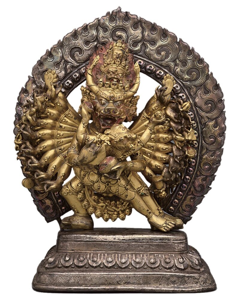 約18世紀西藏〈大威德金剛雙身像〉，館藏編號B60B139。©Asian Art Museum。
