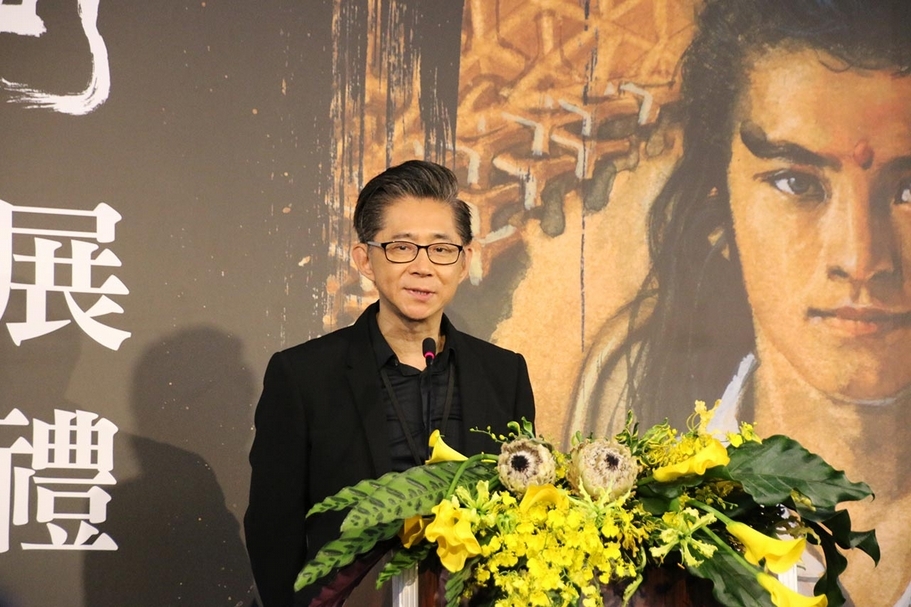 開幕典禮上策展人鍾孟舜致詞。（國立故宮博物院提供）