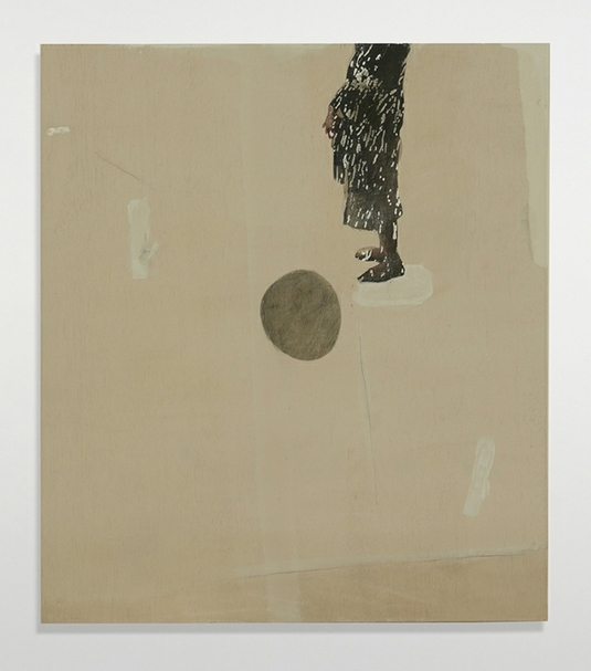 義大利Massimo De Carlo畫廊展出李傑的創作，圖為李傑2017年的作品《A girl in a gallery》。（台北國際藝術博覽會提供）