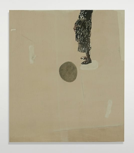 義大利Massimo De Carlo畫廊展出李傑的創作，圖為李傑2017年的作品《A girl in a gallery》。（台北國際藝術博覽會提供）