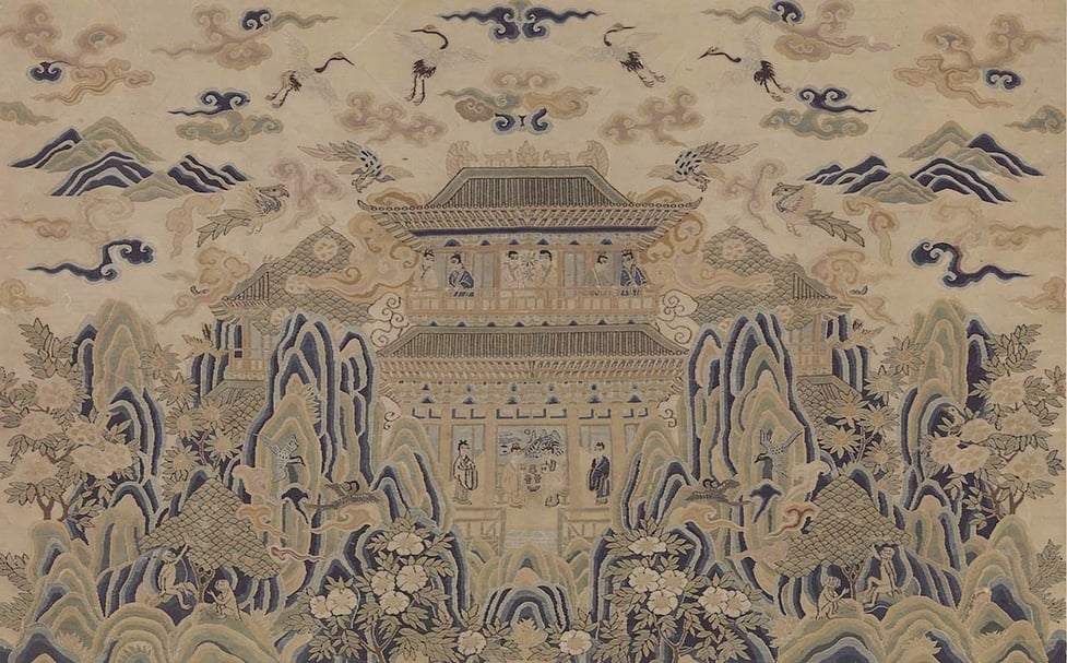 宋〈緙絲仙山樓閣〉,25.5×40.8公分。圖│國立故宮博物院
