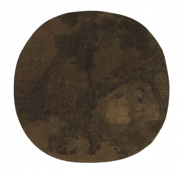 宋無款〈松巖問道〉,25.5×26公分。圖│國立故宮博物院