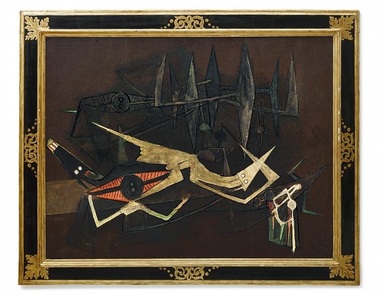 林飛龍《無題》，油彩、畫布，114x146cm，1966。（香港蘇富比提供）