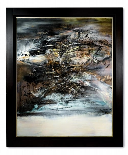 趙無極《23.05.64》，油彩、畫布，200x160cm，1964。（香港蘇富比提供）