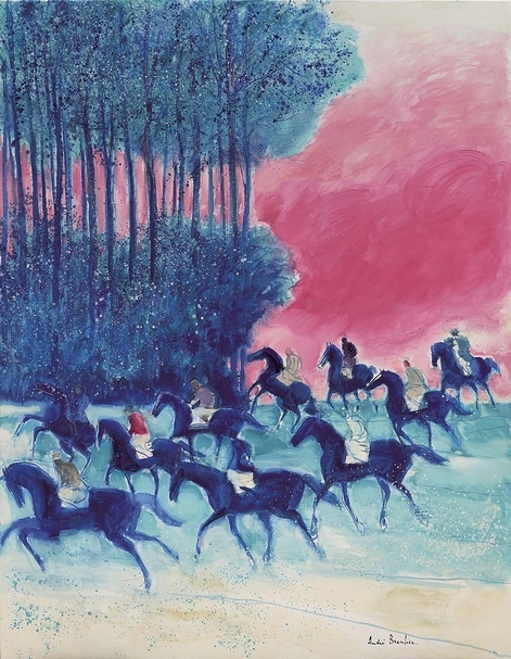 布拉吉利｜夜幕下的騎士 油彩畫布 205×160cm 2014 預估價：100萬至180萬港元 圖｜中國嘉德香港