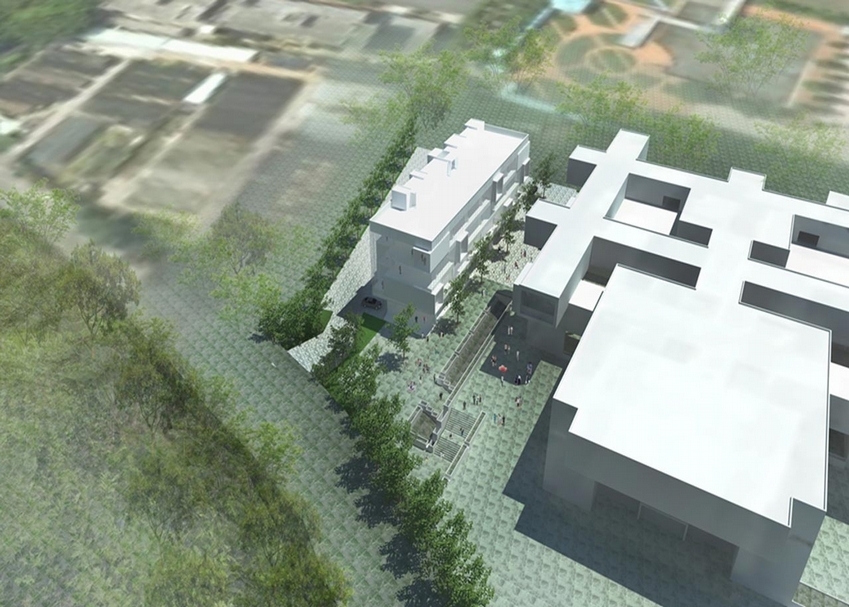 台北市立美術館擴建案中新庫房示意圖。（台北市文化局、台北市立美術館提供）