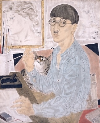 藤田嗣治（Léonard Tsuguharu Foujita），《自畫像》（Self-Portrait），61×50.2cm，1929，東京國立近代美術館。（© Fondation Foujita / ADAGP, Paris & JASPAR, Tokyo, 2017 E2833）