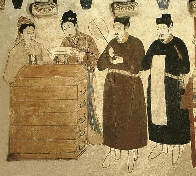 圖9-2 張世卿墓後室東壁壁畫局部。圖│賈方舟（西南民族大學旅遊與歷史文化學院）、郝紅星（鄭州市文物考古研究院）
