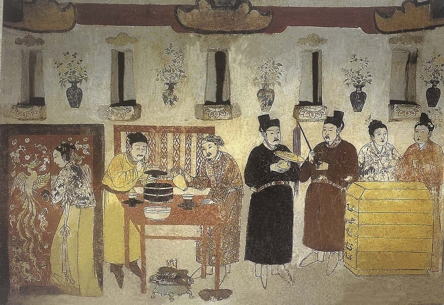圖10 張世卿墓後室西壁壁畫。圖│賈方舟（西南民族大學旅遊與歷史文化學院）、郝紅星（鄭州市文物考古研究院）