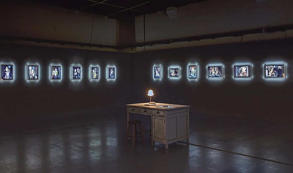 林柏樑「對視」系列展出現場。（攝影／陳伯義，台新銀行文化藝術基金會提供）