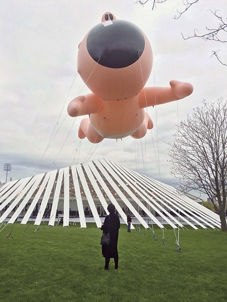 2015，至紐約斐列茲藝博會（Frieze New York）參觀考察。（蕭牧齊提供）