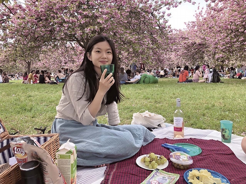 閒暇時可以自在隨性的野餐，也是九蓁留在歐洲的一大誘因。（黃九蓁提供）