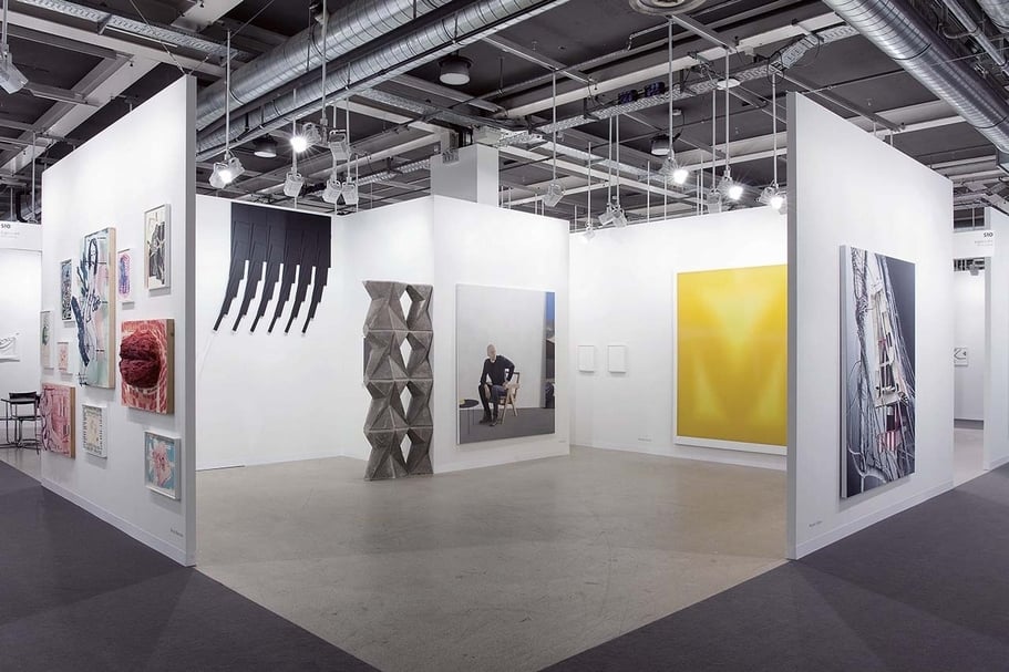 Galerie EIGEN+ART Leipzig/Berlin參加今年瑞士巴塞爾博覽會現場照。（侯韶宜提供）