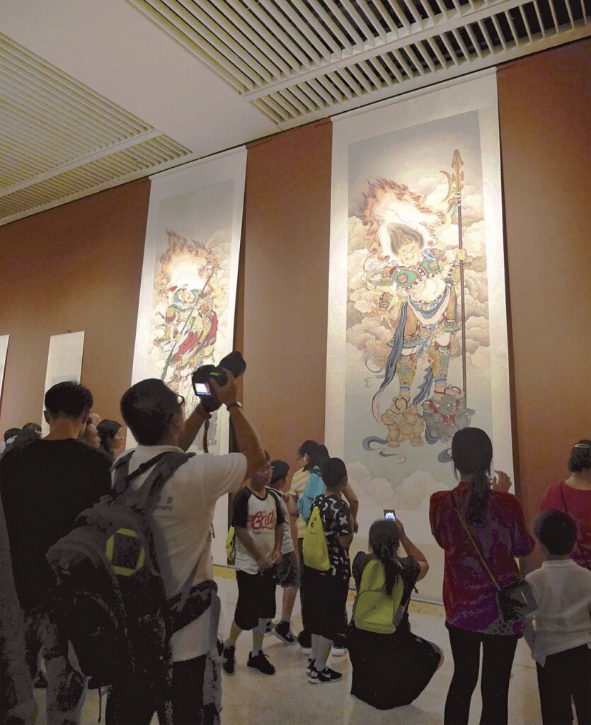 中國國家博物館「夏荊山藝術展」現場畫面,集77幅作品,此展覽更是對其傳承文化及藝術生涯的高度肯定。