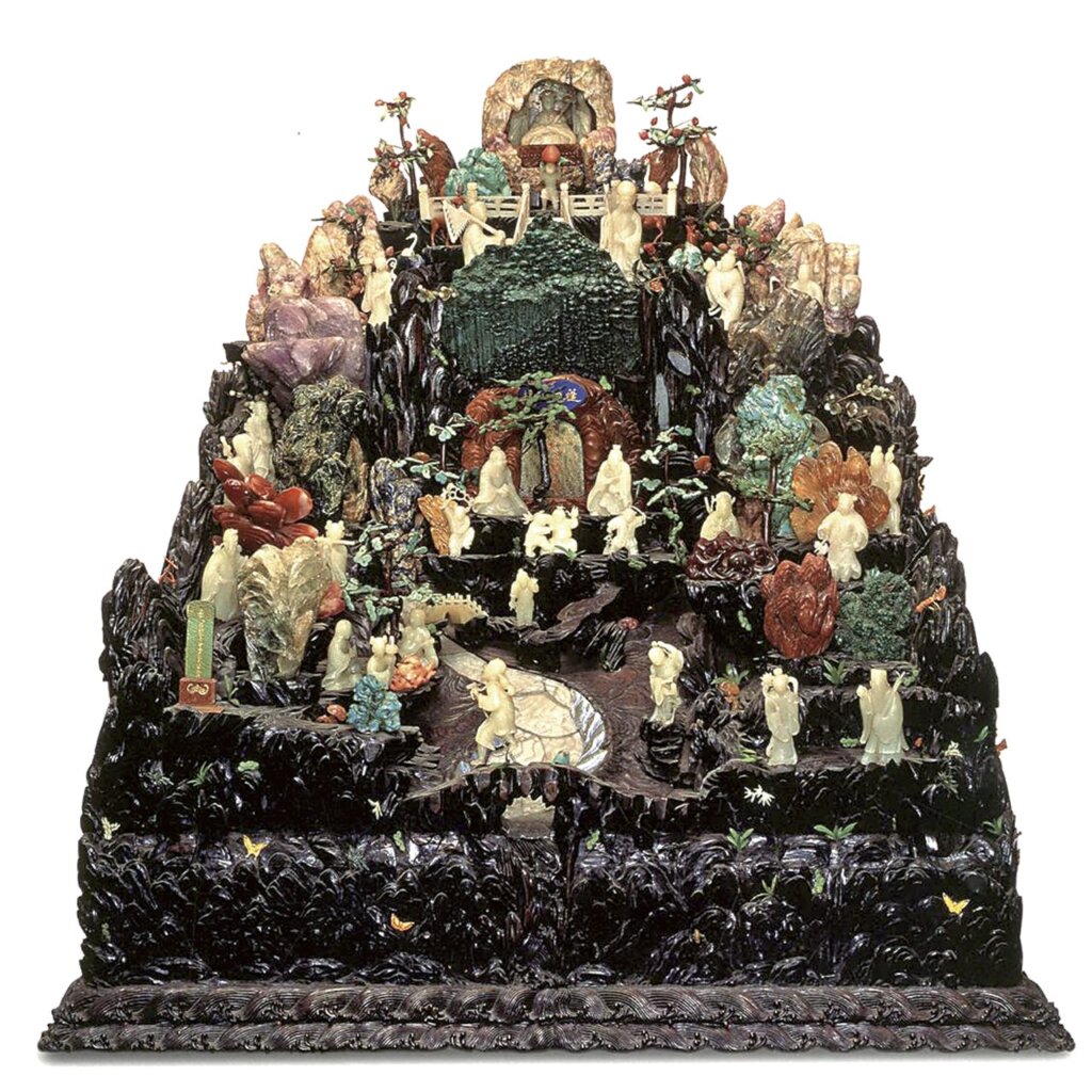清〈蓬萊仙境玉石仙台〉 北京故宮博物院藏，清光緒20年（1894）製，高130公分