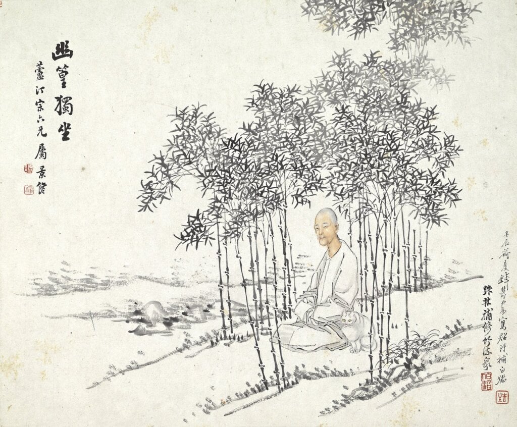 清吳滔1887年至1892年作〈雪景爪景〉冊,33.2×40.9公分。圖為其中一開。