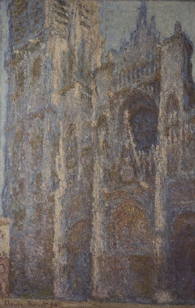 莫內《黃昏下的盧昂大教堂》（La cattedrale di Rouen altramonto）。（莫斯科普希金博物館提供）