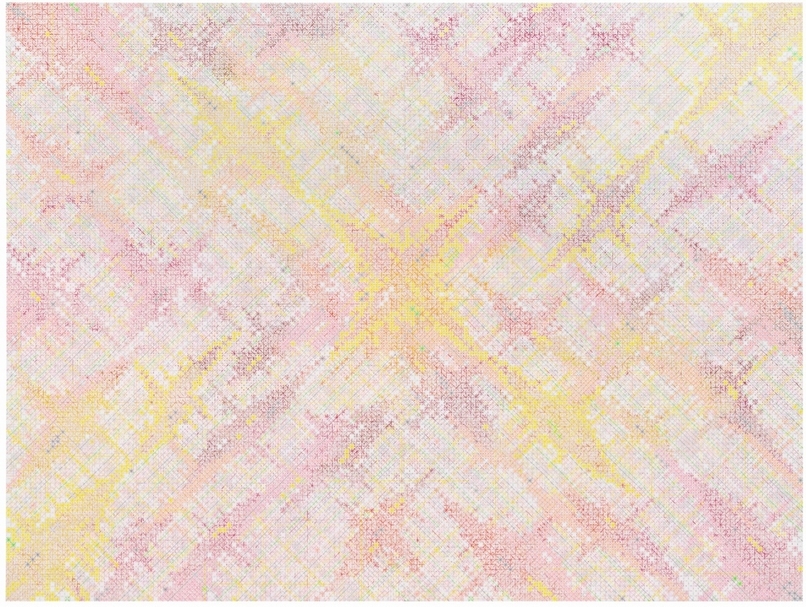 丁乙《十示 2018-8》，椴木板、綜合材料，366x488cm，2018。（丁乙工作室提供）