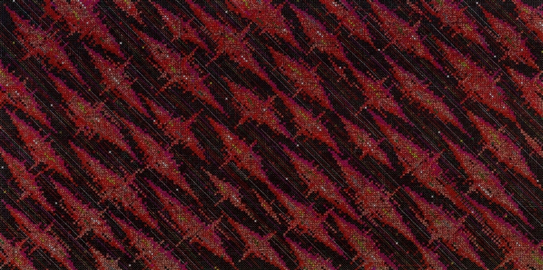 丁乙《十示 2018-2》，椴木板、綜合材料，366x732cm，2018。（丁乙工作室提供）