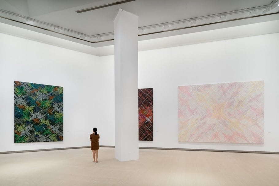 廣東美術館「十Ｘ三十——丁乙作品」的展覽現場。（攝影／王聞龍）