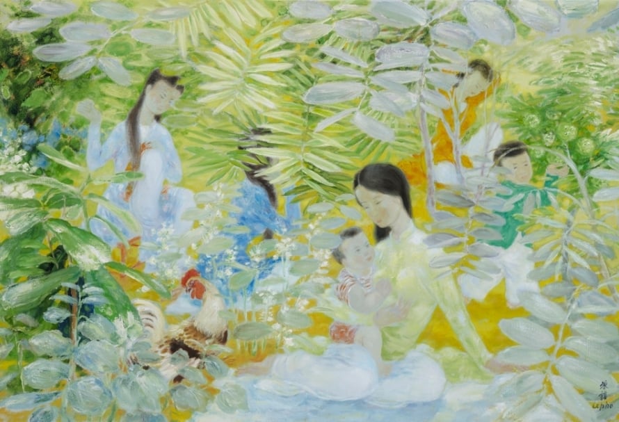 黎譜（Le Pho）《女子與小孩》。（香港蘇富比提供）