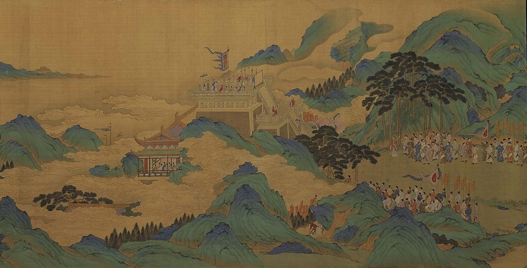 傳明仇英〈上林圖〉，國立故宮博物院藏。圖為局部。此畫是明代以來熱門的蘇州片主題。（國立故宮博物院提供）