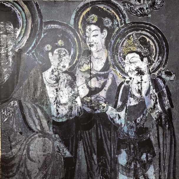 李紹榮《洞窟壁畫#1》，壓克力顏料、畫布，200×200cm，2018。（Lili Art提供）