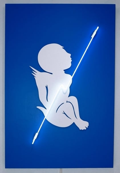 「曾經．軌跡」MIT十週年特展，圖為MIT第一屆得主之一吳耿禎的作品《霓虹 No.04 - 大海的孩子》。（台北國際藝術博覽會提供）