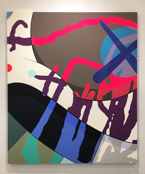 KAWS，《無題》，壓克力顏料、畫布，213.5×183cm，2015，壓克力畫布。（本刊資料室）