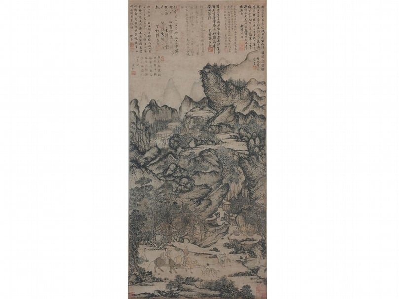 元王蒙〈稚川移居圖〉。(本刊資料室)