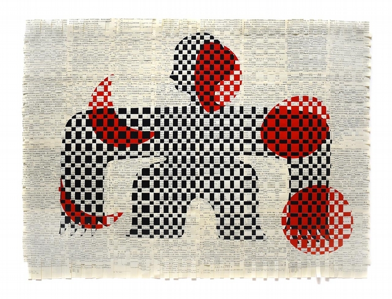吳耿禎《篝火──編織 04》，紙，62×83.5cm，2018。（尊彩藝術中心提供）