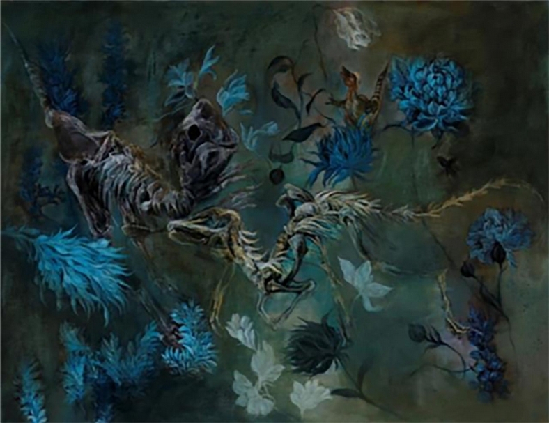 林瑩真《古世紀之凝》，油畫，112×146cm，2018（中山青年藝術獎提供）