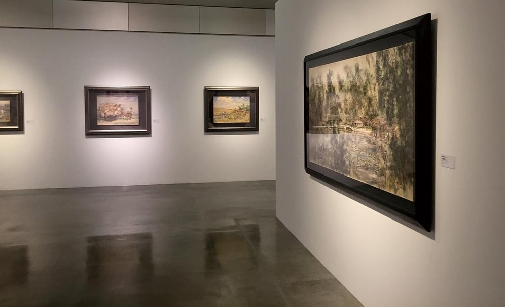 「豐年．農村．宜蘭人——藍蔭鼎與楊英風雙個展」展覽現場。（宜蘭美術館提供）