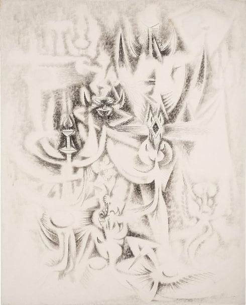 林飛龍《變化》，油畫、畫布，155×125cm，1945，預估價1200萬至1600萬港元。（ © Adagp, Paris, 2018，富藝斯提供）