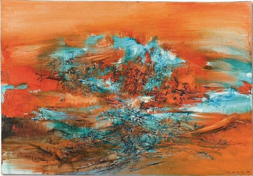 趙無極《10.1.68》，油彩、畫布，82 x 117cm，1968，估價待詢。（蘇富比提供）