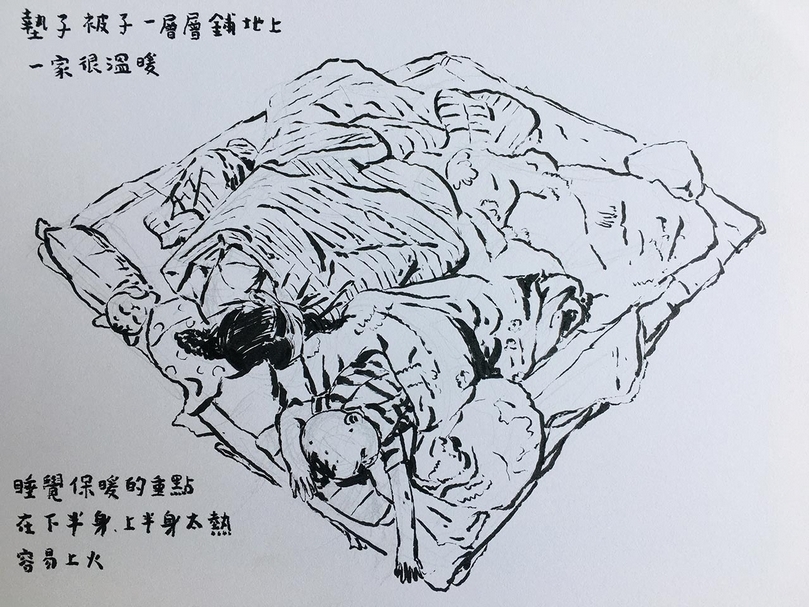 早晨還沒起床的瑪卡和收米呀。（李承亮提供）