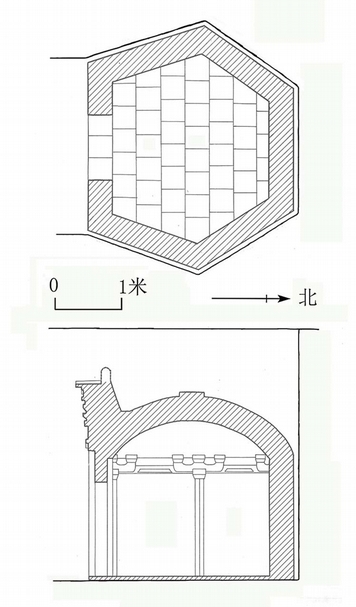 圖9 張恭誘墓平、部面圖。（張倩、郝紅星提供）