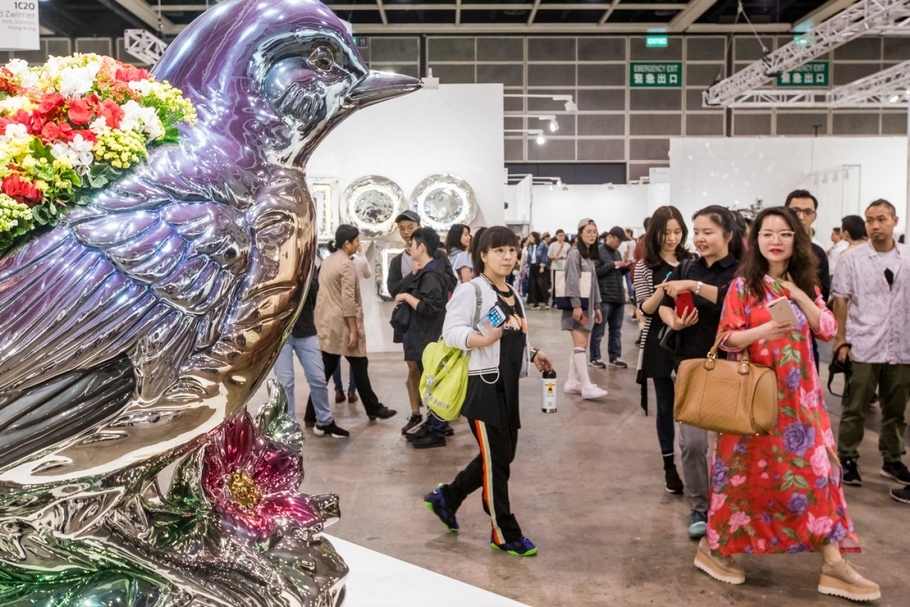 2018年香港巴塞爾藝術展會（Art Basel HK）博覽會現場。（本刊資料室）