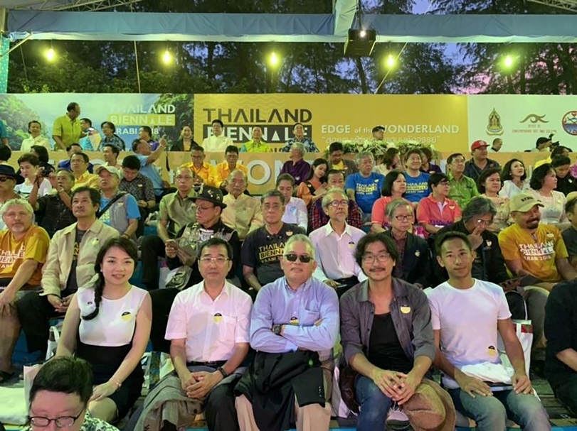 文化部受邀參加泰國國際雙年展（Thailand Biennale Krabi 2018），由交流司吳紹開司長（中）代表出席。（文化部提供）