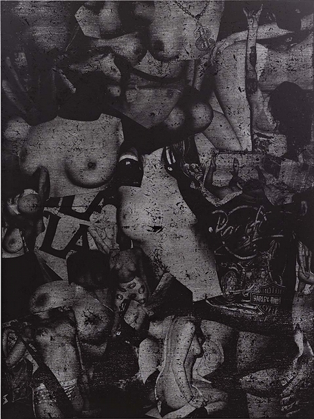 克里斯．蘇科《無題》，絹印與油彩於麻布，230×172.5cm，2015。（白石畫廊提供）